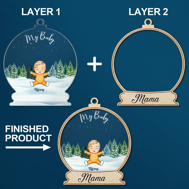 Happy Our Grandkids - Christmas Gift For Grandparents, Parents, Family - Personalized 2-Layered Mix Ornament