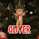 Custom Photo Christmas Cosplay Grandkids - Christmas, Loving Gift For Grandpa, Grandma, Grandparents - Personalized Cutout Acrylic Ornament