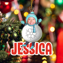 Custom Photo Christmas Cosplay Grandkids - Christmas, Loving Gift For Grandpa, Grandma, Grandparents - Personalized Cutout Acrylic Ornament