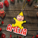 Custom Photo Christmas Cosplay Grandkids - Christmas, Loving Gift For Grandpa, Grandma, Grandparents - Personalized Cutout Acrylic Ornament