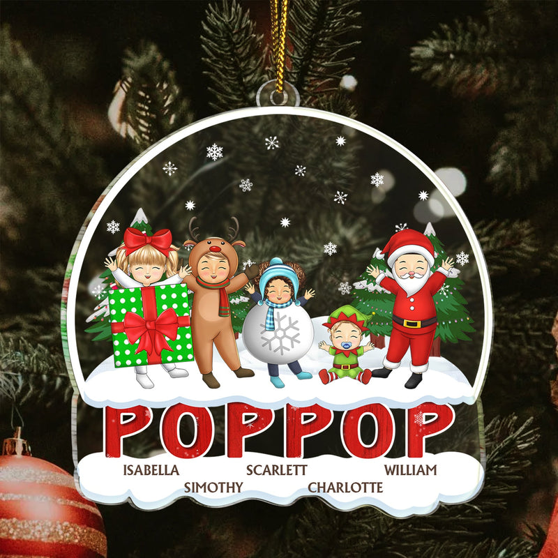 Décoration de Noël en acrylique personnalisée pour petits-enfants, grand-mère, grand-père, grand-mère, papa, maman !