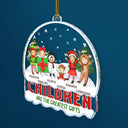 Grandkids Are The Greatest Gifts - Christmas Gift For Grandpa, Grandma, Grandparents - Personalized Custom Shaped Acrylic Ornament