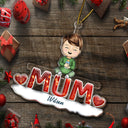 Décoration de Noël personnalisée en acrylique pour petits-enfants, grand-mère, grand-père, grand-mère, papa, maman