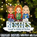 Besties Best Team Forever - Christmas Gift For Colleagues And Best Friends - Personalized Cutout Acrylic Ornament