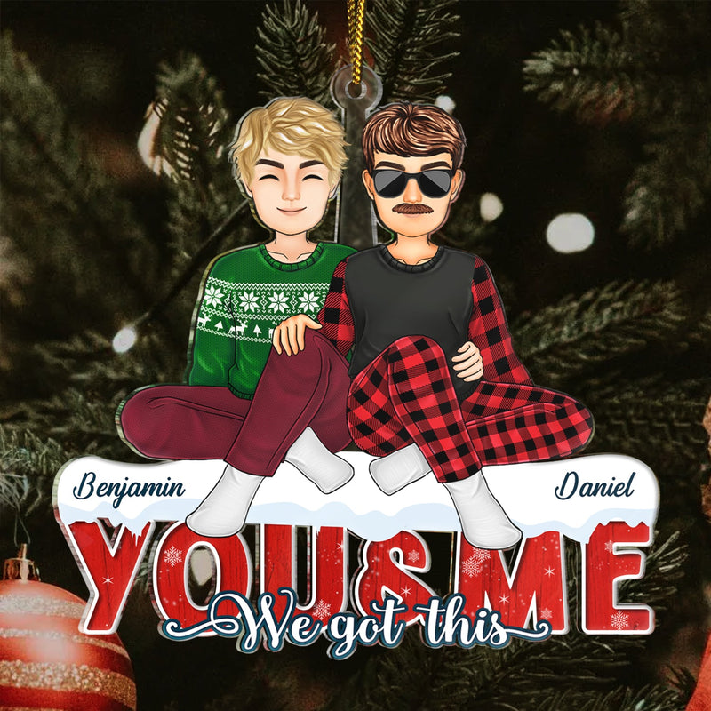 Toi et moi, on a ça ! Cadeaux de Noël pour couples, mari, femme ! Décoration en acrylique découpée personnalisée