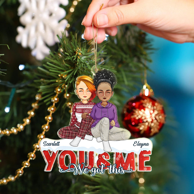 Toi et moi, on a ça ! Cadeaux de Noël pour couples, mari, femme ! Décoration en acrylique découpée personnalisée