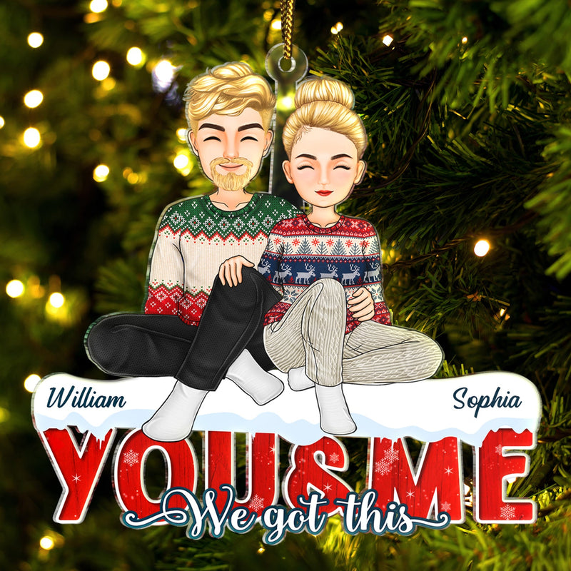 Toi et moi, on a ça ! Cadeaux de Noël pour couples, mari, femme ! Décoration en acrylique découpée personnalisée