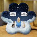 I Miss You - Memorial Gift For Pet Lovers, Dog Mom, Dog Dad, Cat Mom, Cat Dad - Personalized Paw Shaped Pillow