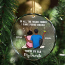 De toutes les choses étranges - Cadeau de Noël pour couples, mari, femme - Décoration en verre ronde personnalisée