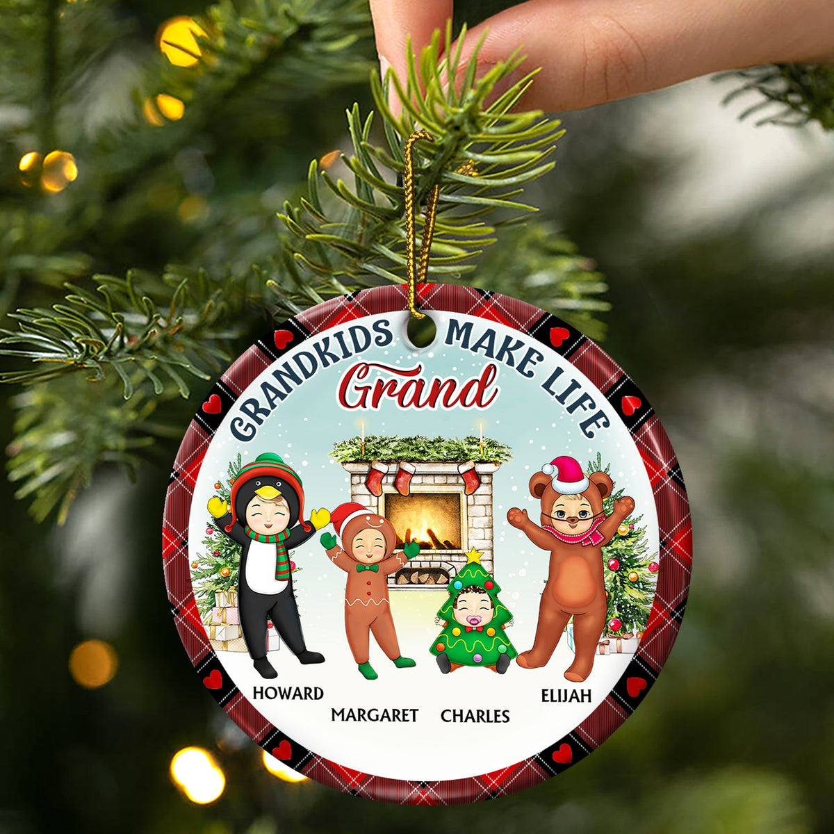 Grandkids Make Life Grand - Christmas Gift For Grandpa, Grandma, Grand ...