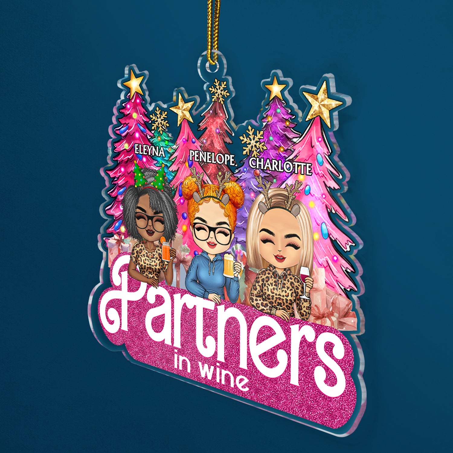Neighbors Friends Christmas Ornament PNG Graphic by mh_arif