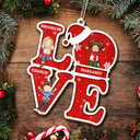 Love Grandkids - Christmas, Loving Gift For Grandpa, Grandma, Grandparents - Personalized Wooden Cutout Ornament