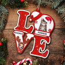Custom Photo Love Family Kids Dogs Cats - Christmas, Loving Gift For Parents, Grandparents, Pet Lovers - Personalized Custom Shaped Wooden Ornament
