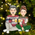 Couple Sitting Drink Together - Christmas Gift For Husband And Wife - Personalized Cutout Acrylic Ornament