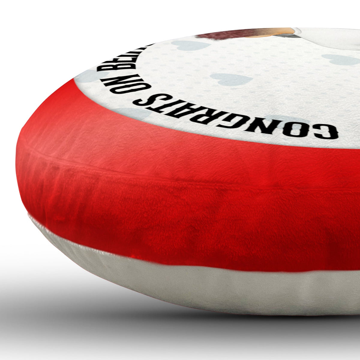 Congrats On Being My Husband - Gift For Couples, Husband And Wife - Personalized Heart Shaped Pillow