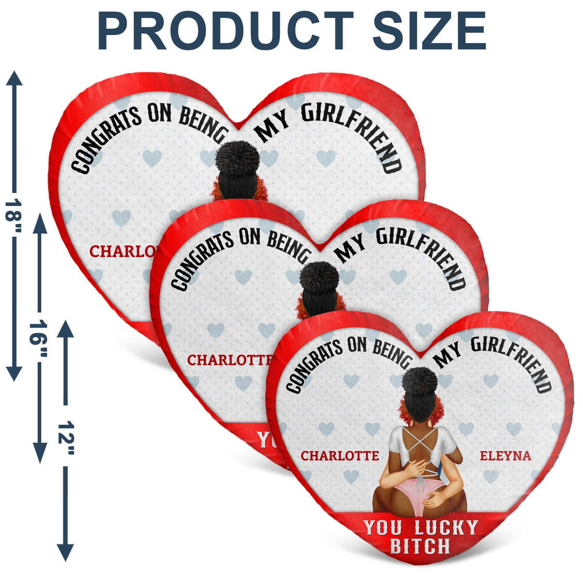 Congrats On Being My Husband - Gift For Couples, Husband And Wife - Personalized Heart Shaped Pillow