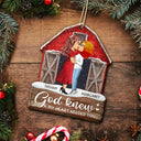 Husband And Wife God Knew My Heart Needed You - Christmas Gift For Couples - Personalized Custom Shaped Wooden Ornament