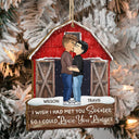 I Wish I Had Met You Sooner - Christmas Gift For Couples, Husband And Wife - Personalized Custom Shaped Wooden Ornament
