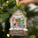 I Want To Annoy For The Rest Of My Life - Christmas Gift For Couples - Personalized Custom Shaped Wooden Ornament