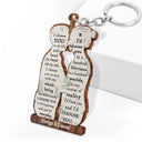 I Choose You - Anniversary Gift For Couples - Personalized Cutout Wooden Keychain