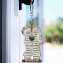 I Choose You - Anniversary Gift For Couples - Personalized Cutout Wooden Keychain