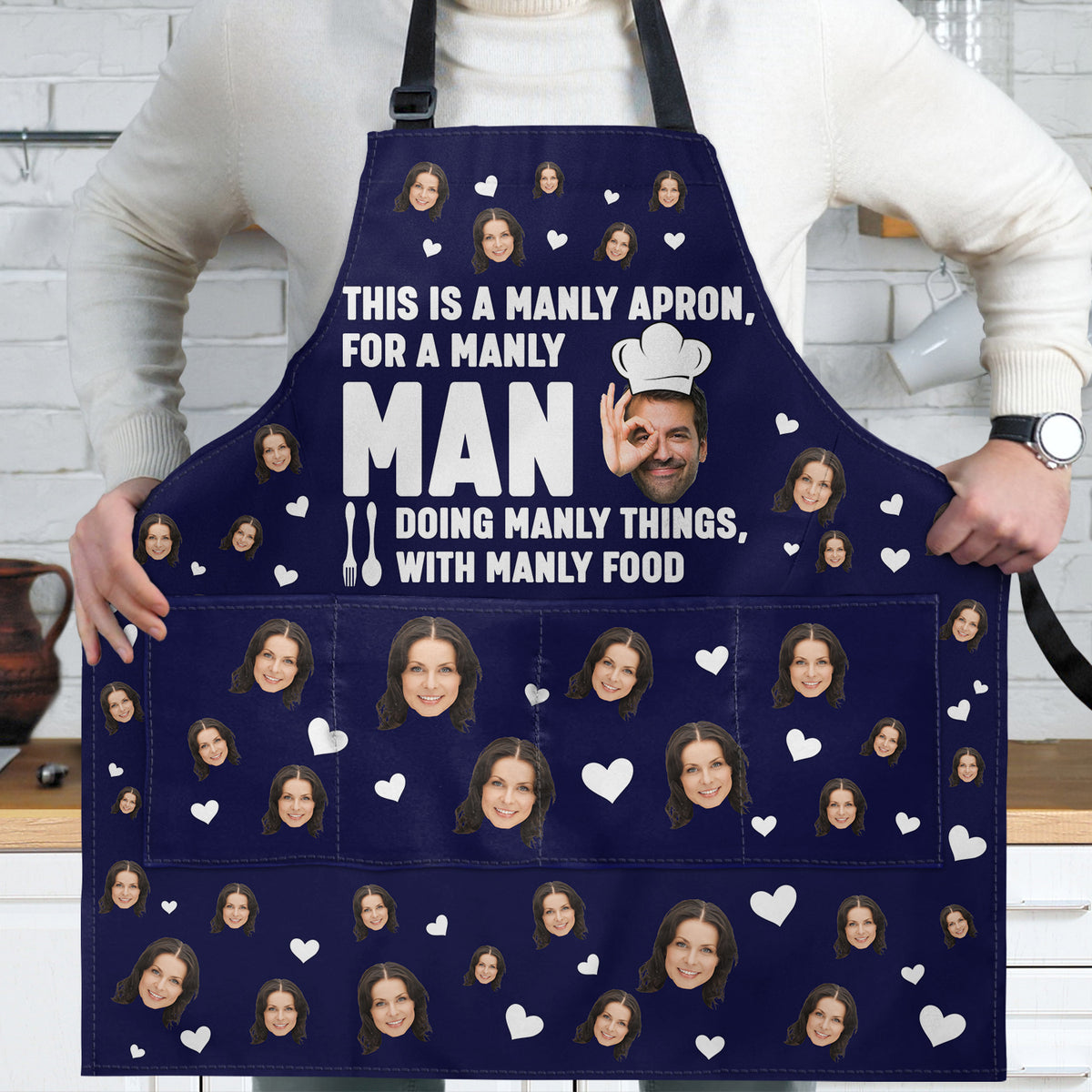 Custom Photo For A Manly Man Doing Manly Things - Birthday, Anniversar ...