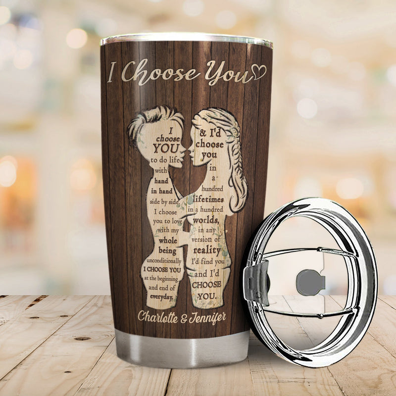 Je te choisis - Cadeau d'anniversaire pour couple - Gobelet personnalisé