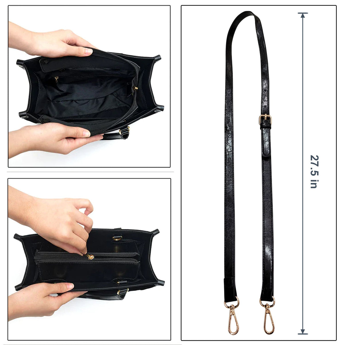 Floral Monogram Name - Gift For Her - Personalized Leather Bag