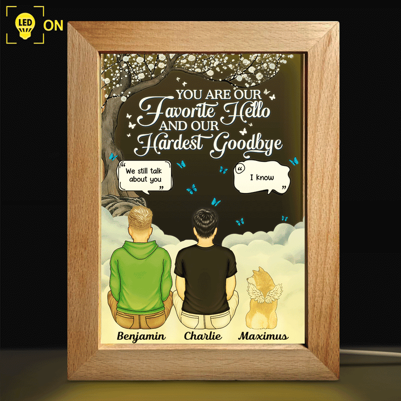 Si l'amour avait pu vous sauver - Cadeau commémoratif pour les amoureux des animaux, maman chien, papa chien, maman chat, papa chat - Lampe cadre personnalisée