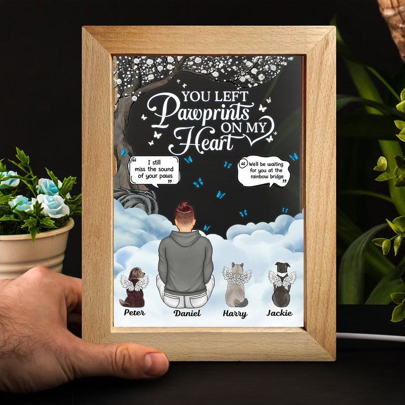 Si l'amour avait pu vous sauver - Cadeau commémoratif pour les amoureux des animaux, maman chien, papa chien, maman chat, papa chat - Lampe cadre personnalisée