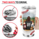 Baseball Mom Behind Every Baseball Player - Birthday, Loving Gift For Baseball Mother - Personalized Tumbler