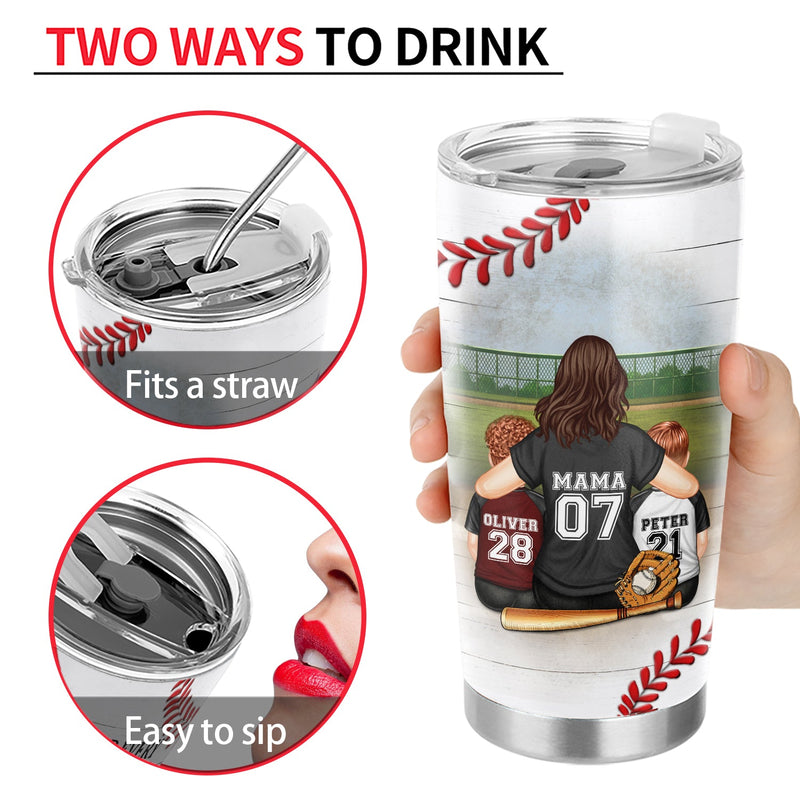 Baseball Mom Behind Every Baseball Player - Birthday, Loving Gift For Baseball Mother - Personalized Tumbler