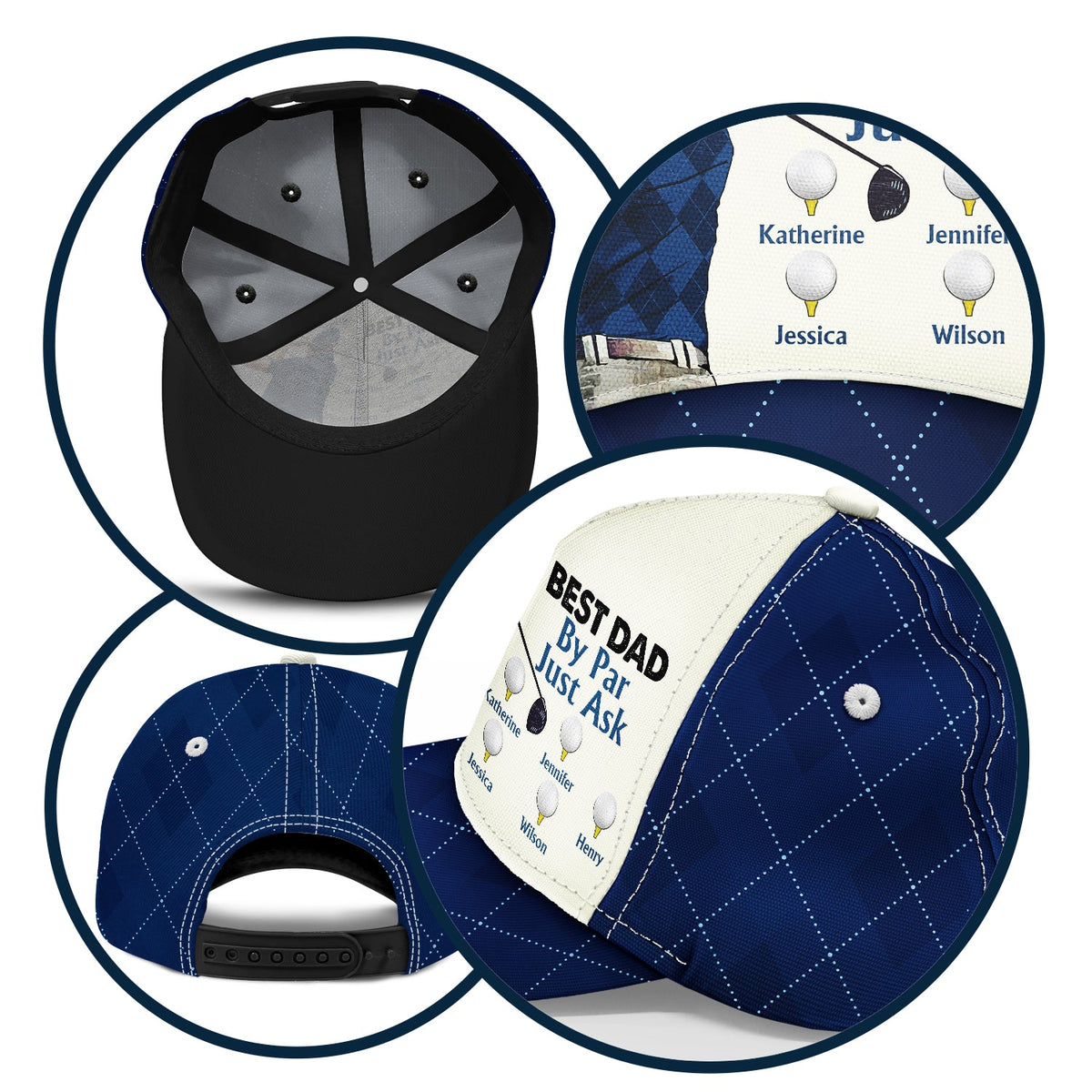 Best Dad By Par - Gift For Father, Golfer - Personalized Classic Cap