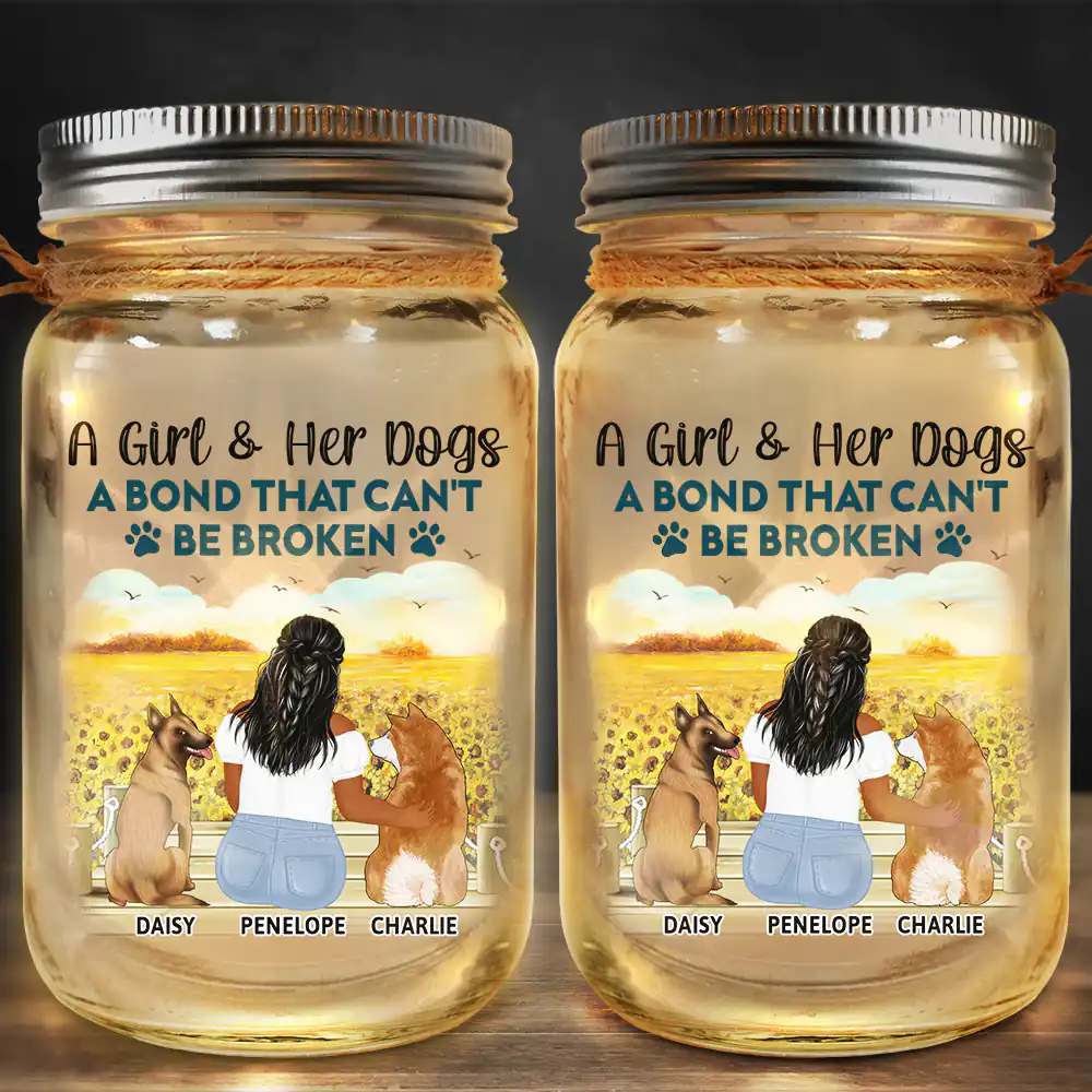 In My Darkest Hour I Found Your Paw - Gift For Dog Lovers, Dog Mom - Personalized Mason Jar Light