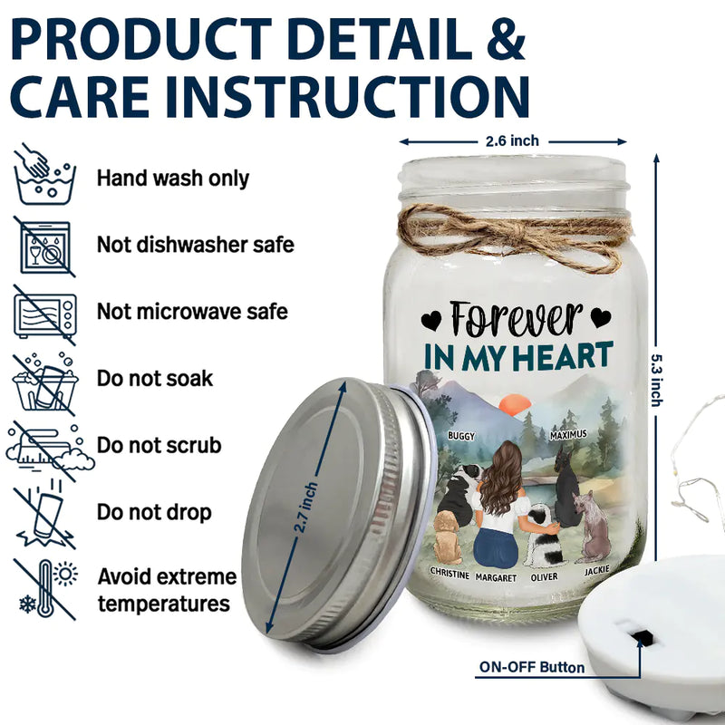 In My Darkest Hour I Found Your Paw - Gift For Dog Lovers, Dog Mom - Personalized Mason Jar Light