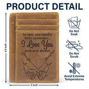 Au cas où vous auriez besoin d'un petit rappel - Cadeau pour couples, mari, femme - Porte-cartes personnalisé