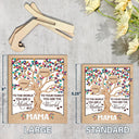 Heart Tree Mom - Birthday, Loving Gift For Mother, Grandma, Auntie - Personalized 2-Layered Wooden Plaque With Stand