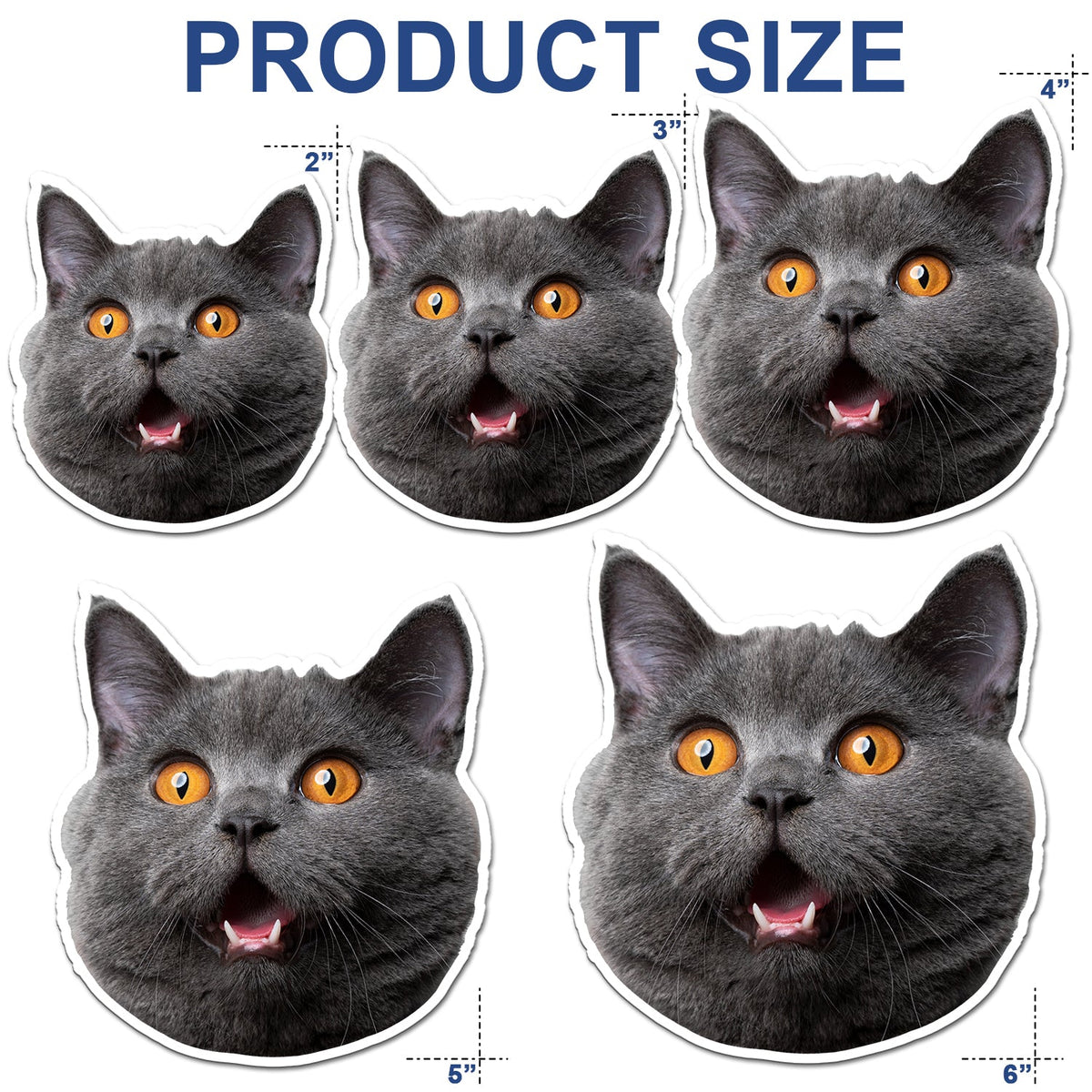 Photo personnalisée avec visage drôle d'animal de compagnie pour enfants - Cadeau pour parents, grands-parents et amoureux des animaux - Aimant personnalisé