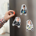 Photo personnalisée d'un enfant conducteur amusant - Cadeau pour enfants, petits-enfants, parents, grands-parents - Aimant personnalisé