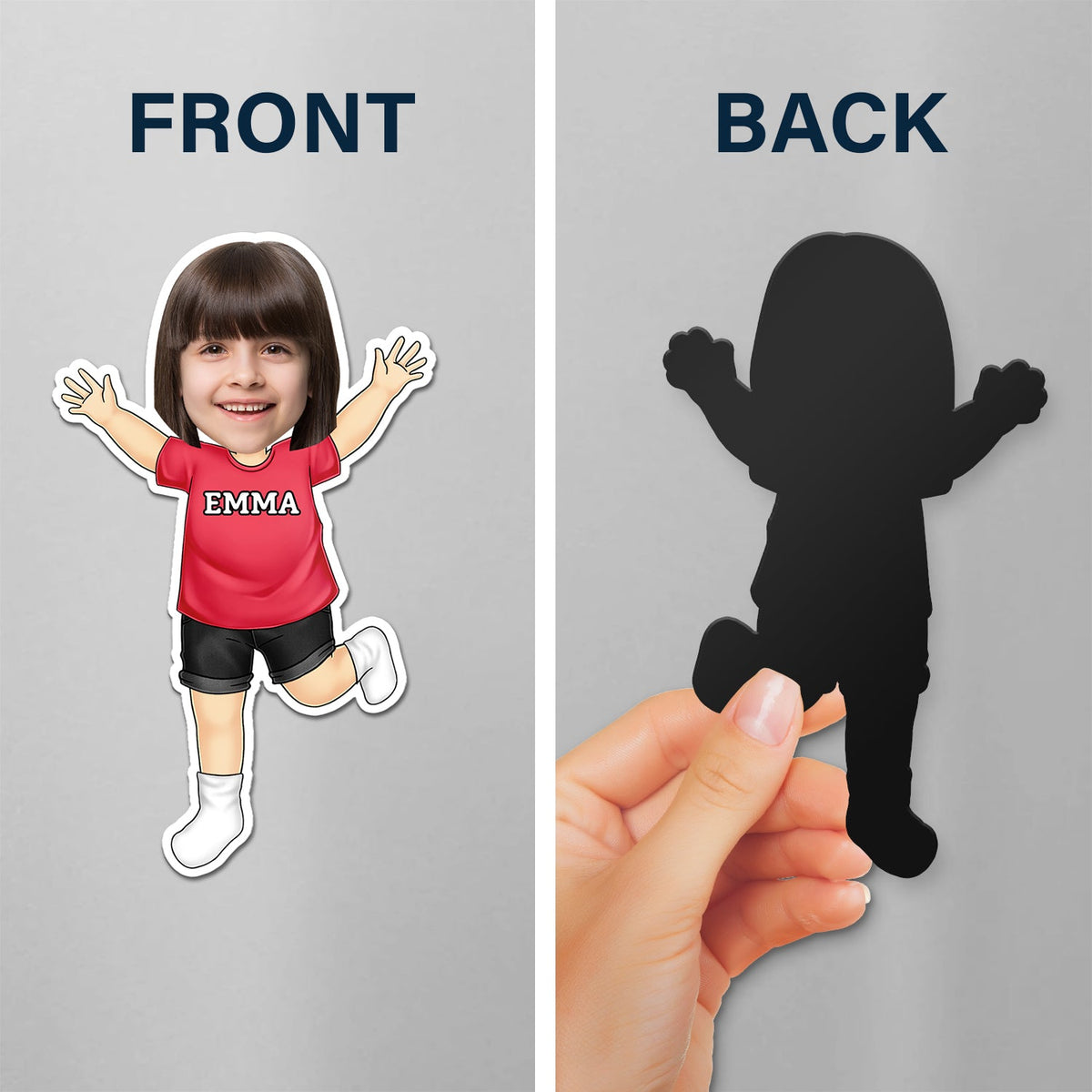 Photo personnalisée avec visage drôle et enfant heureux - Cadeau pour petits-enfants, frères et sœurs - Aimant personnalisé