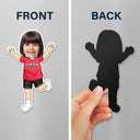 Photo personnalisée avec visage drôle et enfant heureux - Cadeau pour petits-enfants, frères et sœurs - Aimant personnalisé