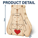 Family Bears - Gift For Parents, Father - Personalized Custom Shaped Wooden Puzzle