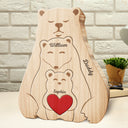 Family Bears - Gift For Parents, Father - Personalized Custom Shaped Wooden Puzzle