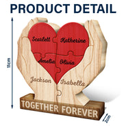 Ensemble pour toujours, mains de famille - Cadeau pour parents, père, mère - Puzzle en bois personnalisé
