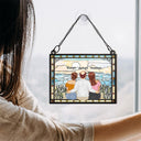 A Dad And His Kids A Bond That Can't Be Broken - Personalized Window Hanging Suncatcher Ornament