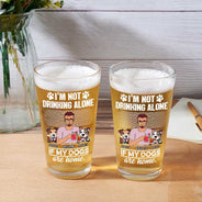 Je ne bois pas seul si mes chiens, chats et animaux de compagnie sont à la maison - Verre à bière personnalisé