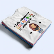 This Awesome Daddy Mommy Belongs To - Personalized T Shirt