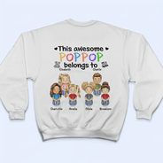 This Awesome Daddy Mommy Belongs To - Personalized T Shirt