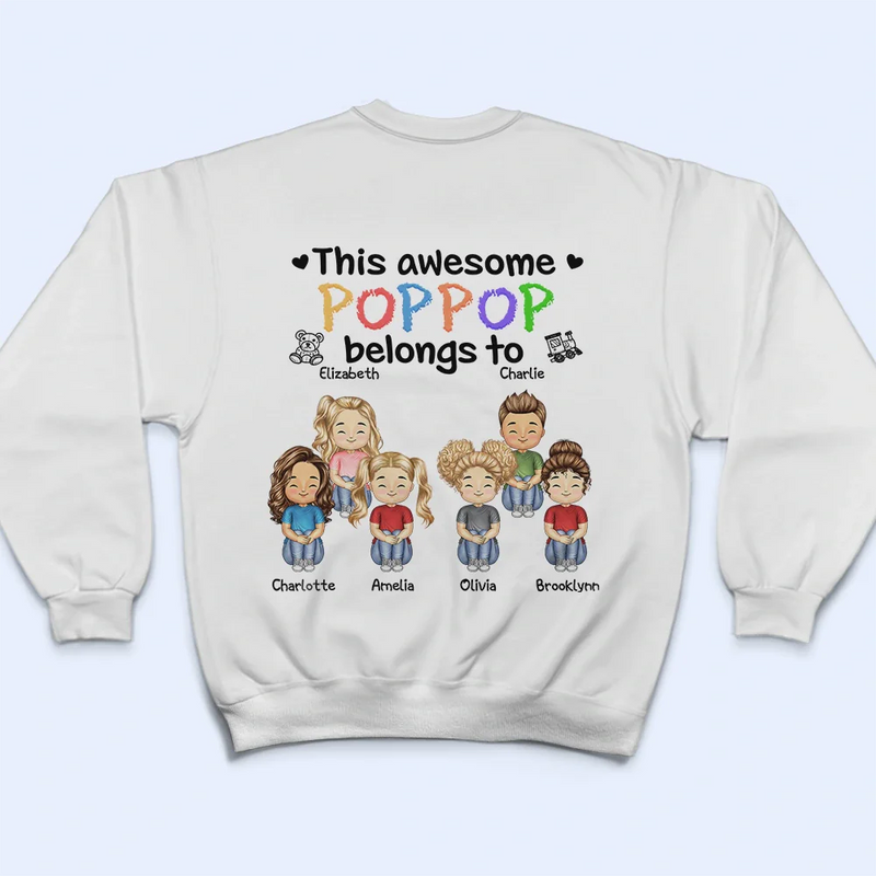 This Awesome Daddy Mommy Belongs To - Personalized T Shirt