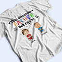 This Awesome Daddy Mommy Belongs To - Personalized T Shirt